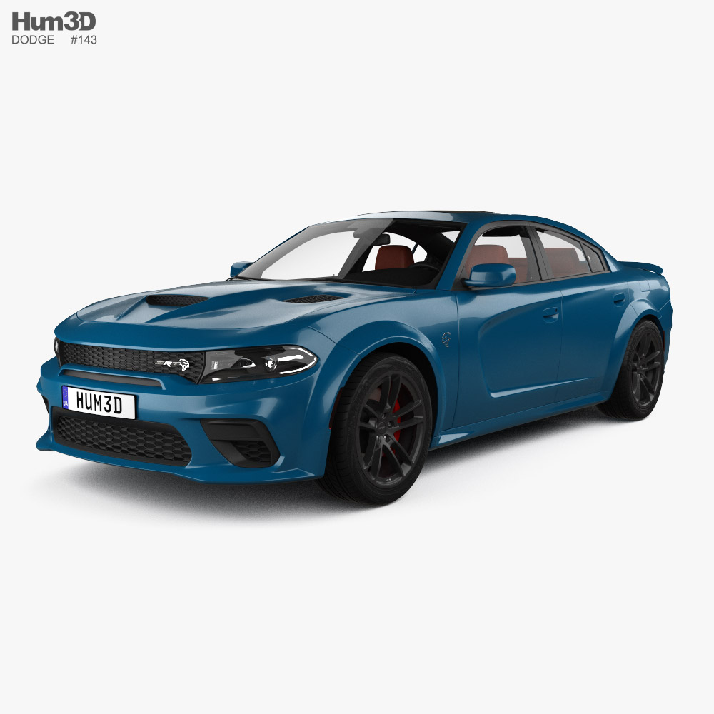 Dodge Charger SRT Hellcat з детальним інтер'єром 2020 3D модель