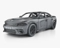 Dodge Charger SRT Hellcat with HQ interior 2020 3d model wire render
