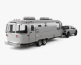 Dodge Ram 1500 Crew Cab Rebel with Airstream Land Yacht Trailer 2019 3d model back view