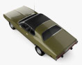 Dodge Charger 1974 3d model top view