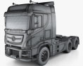 Dongfeng KX 트랙터 트럭 2017 3D 모델  wire render