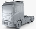 Dongfeng KX Camion Trattore 2017 Modello 3D clay render
