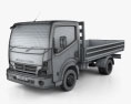 Dongfeng DF Flatbed Truck 2015 3d model wire render