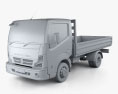 Dongfeng DF Flatbed Truck 2015 3d model clay render