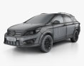 Dongfeng AX3 2019 3D 모델  wire render