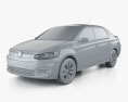 DongFeng EV30 2023 3D-Modell clay render