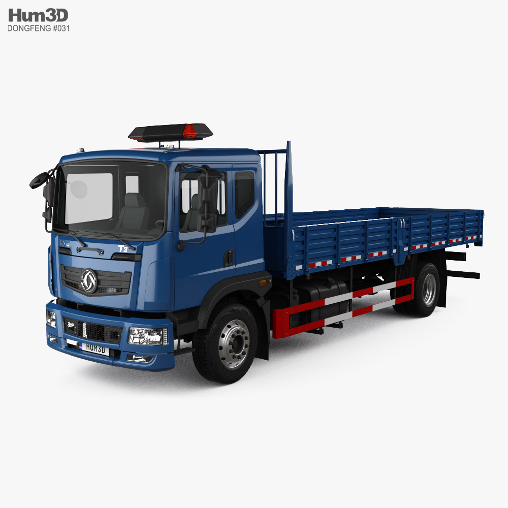 DongFeng KR Flatbed Truck 2021 3D model