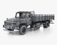 DongFeng B2 Flat Bed Truck with HQ interior 2023 3D модель wire render