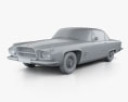 Dual-Ghia L6.4 coupe 1960 3d model clay render