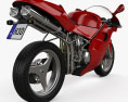 Ducati 748 Sport Bike 2004 3d model back view