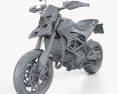 Ducati Hypermotard 2013 Modèle 3d clay render