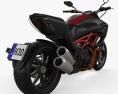 Ducati Diavel 2011 3D 모델  back view