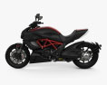 Ducati Diavel 2011 3D模型 侧视图