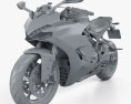 Ducati Supersport S 2017 3D模型 clay render