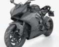 Ducati Panigale V4S 2018 3D 모델  wire render