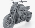 Ducati Diavel 1260 2019 3D模型 clay render