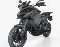 Ducati Multistrada 1260 Enduro 2019 3D模型 wire render