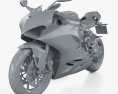 Ducati Panigale V2 2021 Modelo 3D clay render