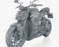 Ducati Streetfighter V2 2024 3d model clay render