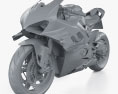 Ducati Superleggera V4 2024 3D-Modell clay render