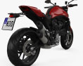 Ducati Monster Plus 2024 3D-Modell Rückansicht