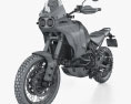 Ducati Desert X 2024 3D модель wire render