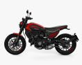Ducati Scrambler Full Throttle 2023 3D-Modell Seitenansicht