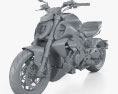 Ducati Diavel V4 2024 3d model clay render