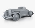 Duesenberg SJ Boattail Speedster 1933 Modelo 3D clay render