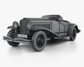 Duesenberg SSJ 雙座敞篷車 1935 3D模型 wire render