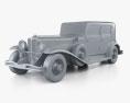 Duesenberg Model J Willoughby Limousine 1934 3d model clay render