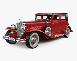Duesenberg Model J Willoughby Limousine with HQ interior and engine 1931 3D model
