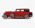 Duesenberg Model J Willoughby Limousine mit Innenraum und Motor 1934 3D-Modell Seitenansicht