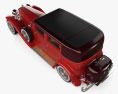 Duesenberg Model J Willoughby 加长轿车 带内饰 和发动机 1934 3D模型 顶视图