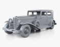 Duesenberg Model J Willoughby Limousine mit Innenraum und Motor 1934 3D-Modell clay render