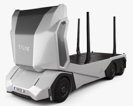 Einride T-log Log Truck 2021 Modelo 3D
