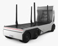 Einride T-log Log Truck 2021 3D 모델  back view