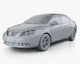 Emgrand EC7 2014 3D-Modell clay render