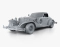 Excalibur Series IV Roadster 1980 3D-Modell clay render