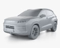 Exeed LX 2023 3D模型 clay render
