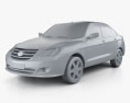 FAW Xiali N5 2014 3D-Modell clay render