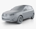 FAW Oley 5 porte hatchback 2017 Modello 3D clay render