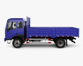 FAW J5K Flatbed Truck 2015 Modello 3D vista laterale