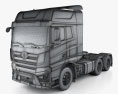 FAW J7 트랙터 트럭 2021 3D 모델  wire render