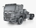 FAW Jiefang Qingdao Blue Energy Camion Tracteur 2024 Modèle 3d wire render