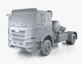 FAW Jiefang Qingdao Blue Energy Camión Tractor 2024 Modelo 3D clay render