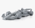 FIA F1 Car 2024 3d model clay render