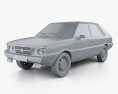 FSO Polonez 1978 3D-Modell clay render
