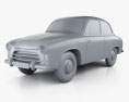 FSO Syrena 100 1955 3Dモデル clay render