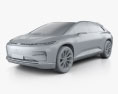 Faraday Future FF91 2017 3d model clay render